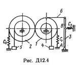 Д12 Вариант 44 (рис. 4 усл. 4) теормех Тарг С.М. 1989 г