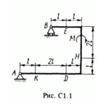 Задача С1 Вариант 14 (рис. 1 усл. 4) термех Тарг 1988 г