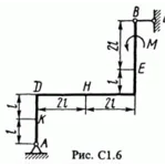 Задача С1 Вариант 68 (рис. 6 усл. 8) термех Тарг 1988 г