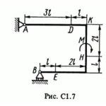 Задача С1 Вариант 74 (рис. 7 усл. 4) термех Тарг 1988 г