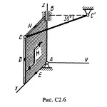 Решение С2 Вариант 61 (рис. 6 усл. 1) термех Тарг 1988