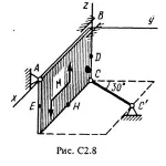 Решение С2 Вариант 88 (рис. 8 усл. 8) термех Тарг 1988