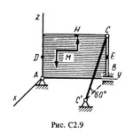 Решение С2 Вариант 92 (рис. 9 усл. 2) термех Тарг 1988