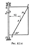 Решение задачи К3 Вариант 42 (рис. 4 усл. 2) Тарг 1988