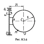 Решение задачи К3 Вариант 69 (рис. 6 усл. 9) Тарг 1988