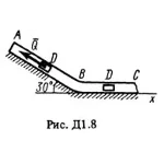 Решение  Д1 Вариант 83 (рис. 8 усл. 3) термех Тарг 1988