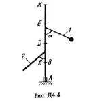 Решение Д4 Вариант 41 (рис. 4 усл. 1) термех Тарг 1988г