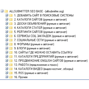 2023г. Свежая база для Allsubmitter, поднимает в поиске