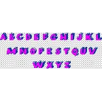 Рисованный латинский алфавит в векторе