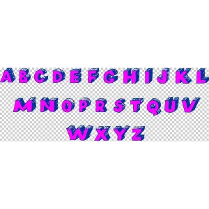 Рисованный латинский алфавит в векторе