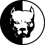 Питбуль вектор (классический). Для резки на плоттере.