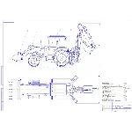 Чертеж Экскаватор-погрузчик