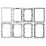 Черно-белые векторные дизайнерские рамки для текста