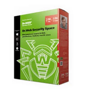 Dr.Web Security Space 2 Года 1 ПК + 1 моб. REG FREE