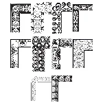 10 черно-белых векторных рамочек для текста