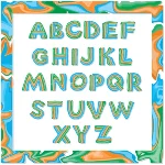 Векторный декоративный шрифт, буквы из пластилина