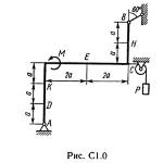 Решение С1-01 (Рисунок С1.0 условие 1 С.М. Тарг 1989 г)