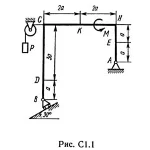 Решение С1-12 (Рисунок С1.1 условие 2 С.М. Тарг 1989 г)