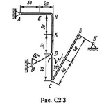Решение С2-37 (Рисунок С2.3 условие 7 С.М. Тарг 1989 г)
