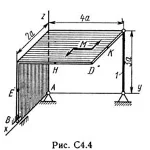 Решение С4-46 (Рисунок С4.4 условие 6 С.М. Тарг 1989 г)