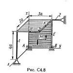 Решение С4-80 (Рисунок С4.8 условие 0 С.М. Тарг 1989 г)