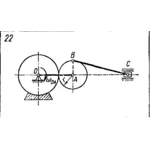 Задача К4 Вар. 22 термех из решебника Яблонский АА 1978