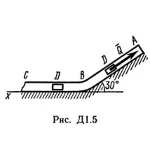 Решение Д1-51 (Рисунок Д1.5 условие 1 С.М. Тарг 1989 г)