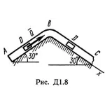 Решение Д1-80 (Рисунок Д1.8 условие 0 С.М. Тарг 1989 г)