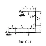 Решение С1-19 (Рисунок С1.1 условие 9 С.М. Тарг 1988 г)