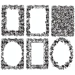 Оригинальные рамки для текста из мелких треугольников