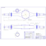 Чертеж Картер заднего моста ГАЗ-53