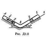 Решение задачи Д1 В 00, решебник термех Тарг С.М. 1982