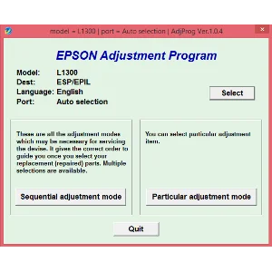 Adjustment program Epson L1300