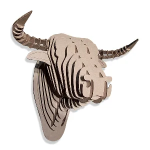 векторный макет головы Быка  из картона