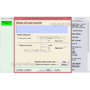 Adjustment program XP-530, XP-630, XP-830
