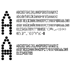 Шрифт ККМ матричного принтера EPSON TM-U950 вер.1(ttf)
