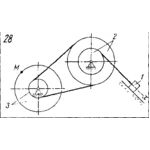 Задача К3 Вар. 28 термех из решебника Яблонский АА 1978