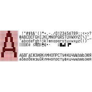 Шрифт терминала оплаты VKP-80, версия 1
