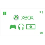 Подарочная карта Xbox 5 долл. US-регион