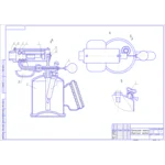 Чертеж Паяльная лампа