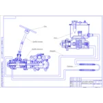 Чертеж Схема рулевого управления автомобиля КАМАЗ