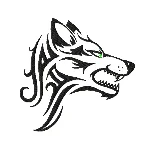 Дизайн для вышивальной машинки, волк-тату. 129 х 126 мм