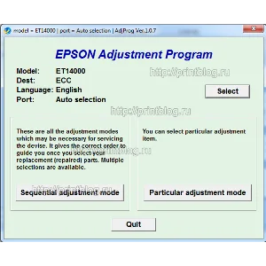 Adjustment program Epson ECOTANK ET-14000 сброс памперс