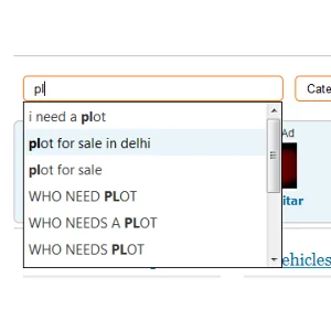 Osclass Ajax suggestion search