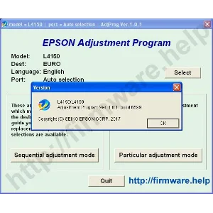 Epson L4150, L4160 Adjustment Program