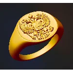 3d модель перстень с гербом России
