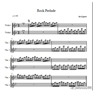 David Garett-Rock Prelude ноты для скрипки