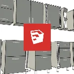 Динамические компоненты кухонных секций для SketchUp