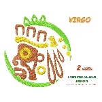 Знак зодиака Дева. Дизайн машинной вышивки 2 размера