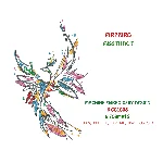 Дизайн для машинной вышивки. Абстрактная жарптица.